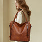 2024 New Women's Bag European and American Big Bag Foreign Trade Portable Tote Bag Soft Leather Large Capacity Shoulder Crossbody Women's Bag