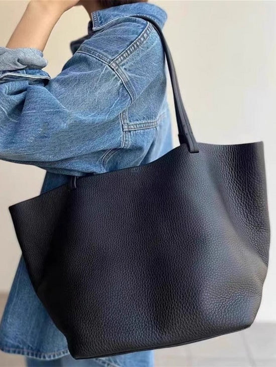 2024 High-end Therow Fashion Simple Handbag Large Capacity Genuine Leather Shoulder Bag Mother Bag Tote Bag for Women