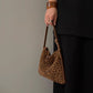 2026 Original Design Small Bag with Retro Fashion Feel, Leopard Print Pu Suede Handbag, Shoulder Bag, Mahjong Bag, Personalized Underarm Bag
