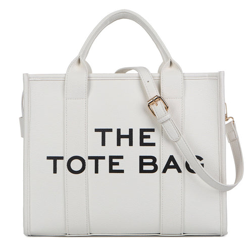 Women's Bag Cross-Border New Tote Bag Wholesale Pu Letter Handbag Simple Casual Crossbody Bag Large Capacity Women's Bag