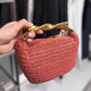 Cross-border Women's Bag 2025 New Mini Handheld Woven Bag Retro Casual Evening Bag High-end Shoulder Crossbody Bag