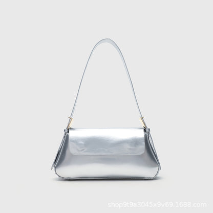 Cross-Border Women's Bag 2026 New Versatile Underarm Bag Casual Urban Style Single Shoulder Simple Small Bag Flap Bag Crossbody Bag