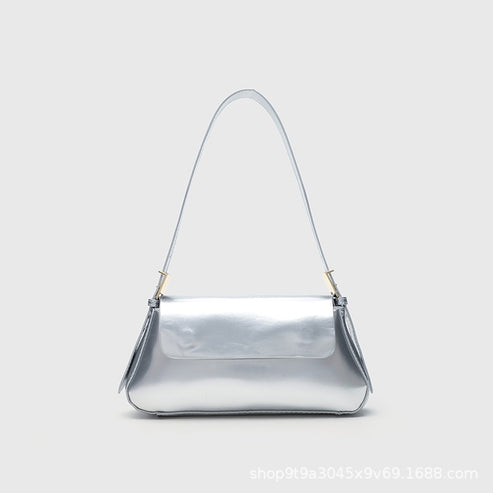 Cross-Border Women's Bag 2026 New Versatile Underarm Bag Casual Urban Style Single Shoulder Simple Small Bag Flap Bag Crossbody Bag