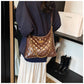 Cross-Border Quilted Saddle Bag, Autumn and Winter New Shoulder Bag, Fashionable Armpit Bag, Work Clothing Versatile Crossbody Bag