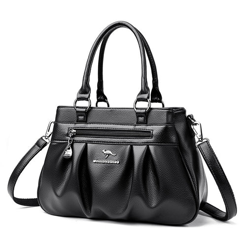 Cross-border women's bag 2024 new European and American retro women's bag simple fashion shoulder slung multi-layer large bag a generation of hair