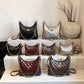 Cross-Border Quilted Saddle Bag, Autumn and Winter New Shoulder Bag, Fashionable Armpit Bag, Work Clothing Versatile Crossbody Bag