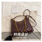 Cross-Border Quilted Saddle Bag, Autumn and Winter New Shoulder Bag, Fashionable Armpit Bag, Work Clothing Versatile Crossbody Bag