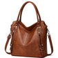 2024 New Women's Bag European and American Big Bag Foreign Trade Portable Tote Bag Soft Leather Large Capacity Shoulder Crossbody Women's Bag