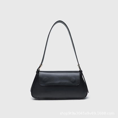 Cross-Border Women's Bag 2026 New Versatile Underarm Bag Casual Urban Style Single Shoulder Simple Small Bag Flap Bag Crossbody Bag