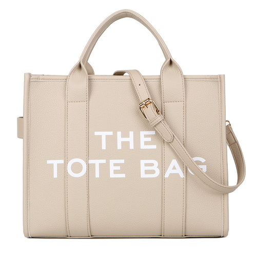 Women's Bag Cross-Border New Tote Bag Wholesale Pu Letter Handbag Simple Casual Crossbody Bag Large Capacity Women's Bag