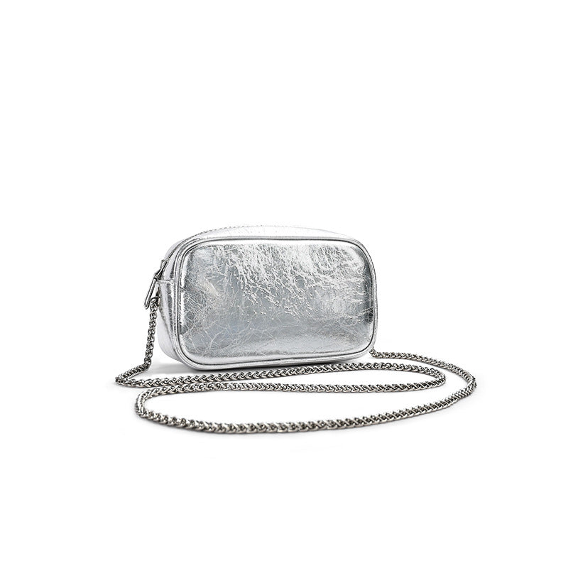New Chain Bag for Women, High-End Niche Shoulder Bag, Mini Small Bag, Genuine Leather Women's Bag, Simple, Versatile, Light Luxury Crossbody