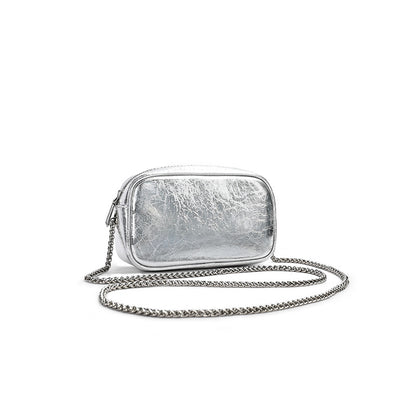 New Chain Bag for Women, High-End Niche Shoulder Bag, Mini Small Bag, Genuine Leather Women's Bag, Simple, Versatile, Light Luxury Crossbody