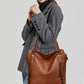 2024 New Women's Bag European and American Big Bag Foreign Trade Portable Tote Bag Soft Leather Large Capacity Shoulder Crossbody Women's Bag