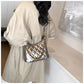Cross-Border Quilted Saddle Bag, Autumn and Winter New Shoulder Bag, Fashionable Armpit Bag, Work Clothing Versatile Crossbody Bag