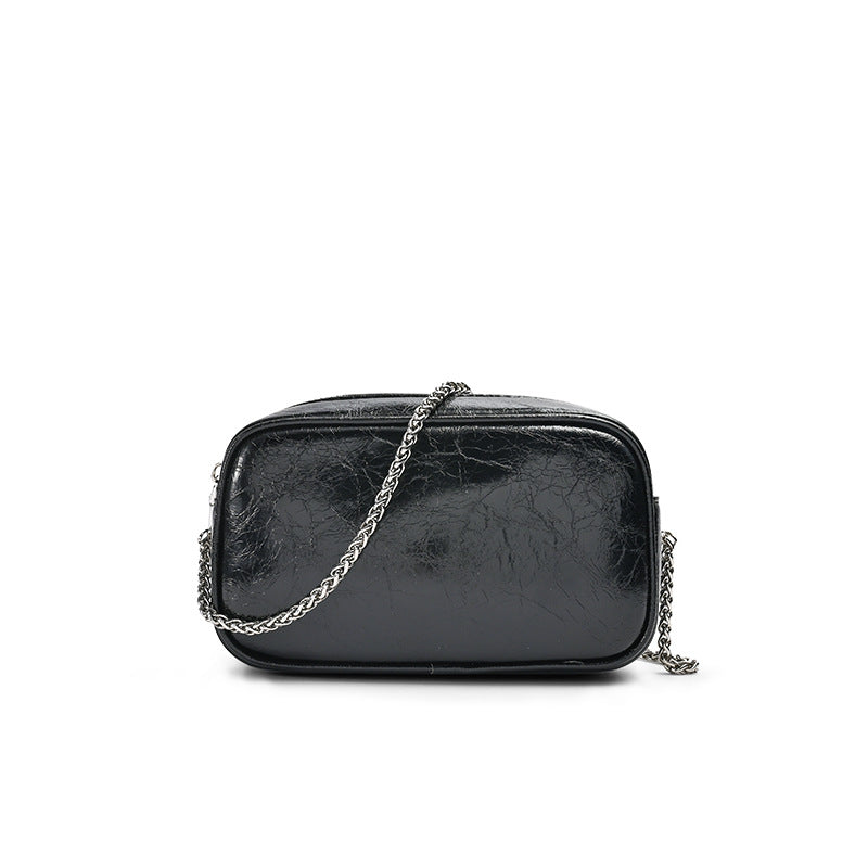 New Chain Bag for Women, High-End Niche Shoulder Bag, Mini Small Bag, Genuine Leather Women's Bag, Simple, Versatile, Light Luxury Crossbody