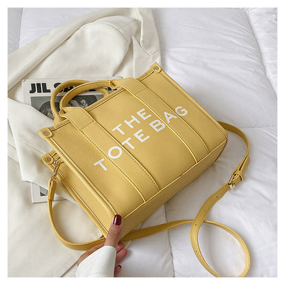 2025 New Printed Simple Tote Bag Large Capacity Letter Handbag Women's Underarm Bag Fashion Shoulder Crossbody Bag