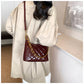 Cross-Border Quilted Saddle Bag, Autumn and Winter New Shoulder Bag, Fashionable Armpit Bag, Work Clothing Versatile Crossbody Bag