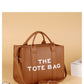 Women's Bag Cross-Border New Tote Bag Wholesale Pu Letter Handbag Simple Casual Crossbody Bag Large Capacity Women's Bag