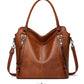 2024 New Women's Bag European and American Big Bag Foreign Trade Portable Tote Bag Soft Leather Large Capacity Shoulder Crossbody Women's Bag