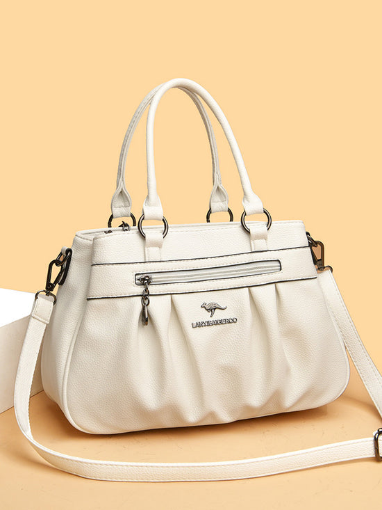 Cross-border women's bag 2024 new European and American retro women's bag simple fashion shoulder slung multi-layer large bag a generation of hair