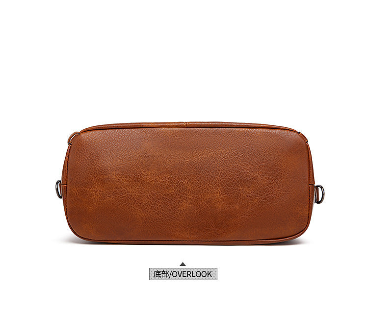 2024 New Women's Bag European and American Big Bag Foreign Trade Portable Tote Bag Soft Leather Large Capacity Shoulder Crossbody Women's Bag