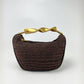 Cross-border Women's Bag 2025 New Mini Handheld Woven Bag Retro Casual Evening Bag High-end Shoulder Crossbody Bag