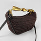Cross-border Women's Bag 2025 New Mini Handheld Woven Bag Retro Casual Evening Bag High-end Shoulder Crossbody Bag